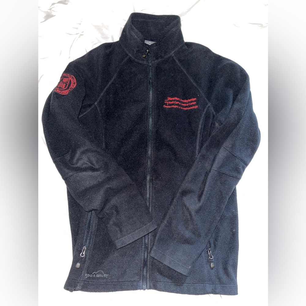 NYP New York Presbyterian Anesthesiology Eddie Bauer fleece jacket black size S